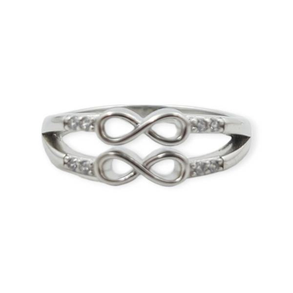 925 Sterling Silver Ring in infinity Design